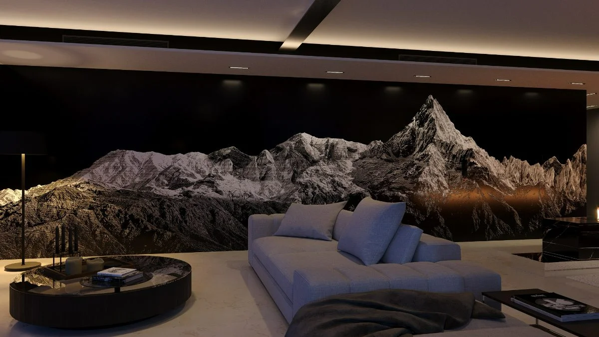 Signature Wall K2 — an authored wall system with the relief of a mountain massif — Creadoor